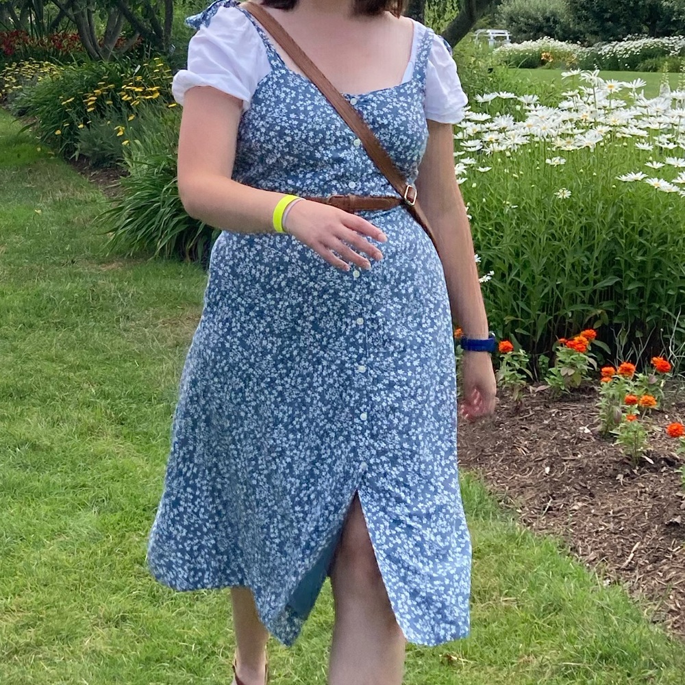 GAP Blue and White Floral Maxi Dress